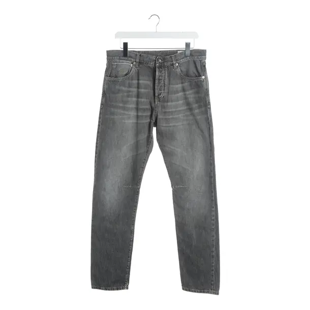 Straight Fit Jeans, in Gray, Cotton, Brunello Cucinelli