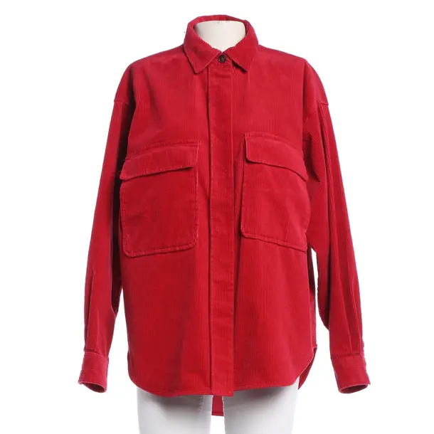 Bluse, in Rot, Baumwolle, Closed