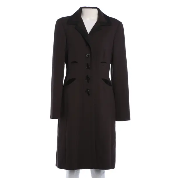 Mid-Season Coat, in Dark Brown, Wool, Riani