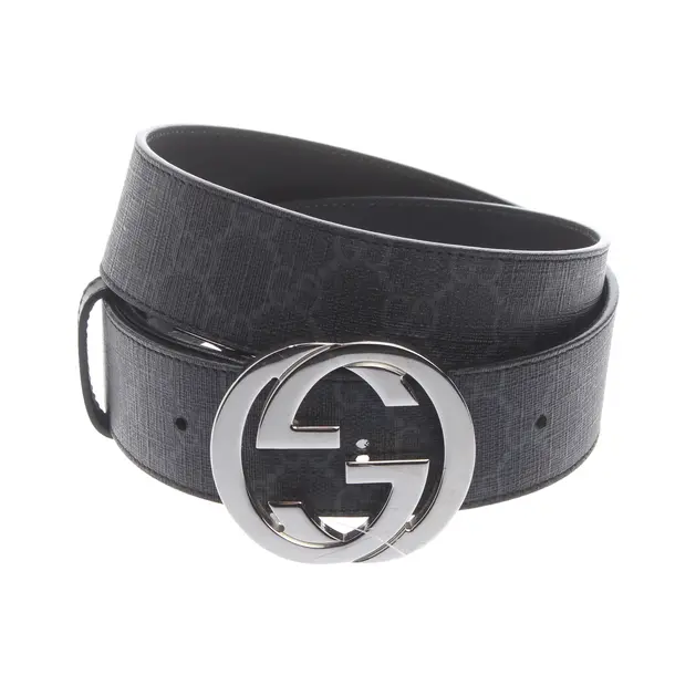 Gürtel, in Dunkelgrau, Leder, Gucci