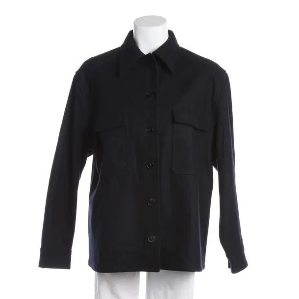 Mid-Season Jacket, in Blue, Wool, Closed