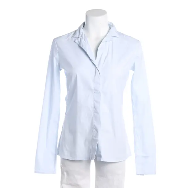Blouse, in Light Blue, Cotton, Lis Lareida