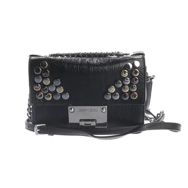 Schultertasche, in Schwarz, Leder, Jimmy Choo