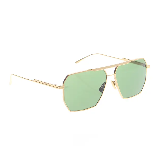 Sunglasses, in Gold, Metal, Bottega Veneta