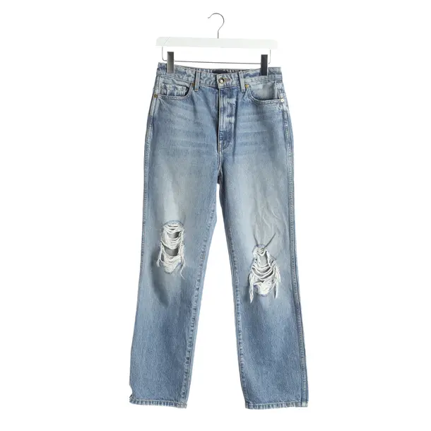 Boyfriend Jeans, in Blue, Cotton, Khaite