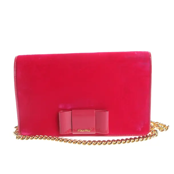 Shoulder Bag, in Pink, Polyester, Miu Miu
