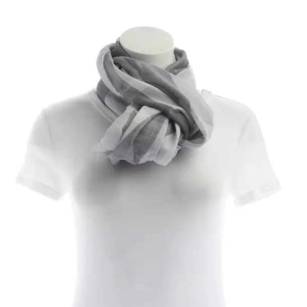 Shawl, in Light Gray, Wool, Burberry