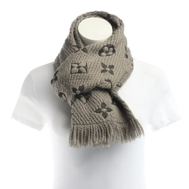 Schal, in Grau, Wolle, Louis Vuitton