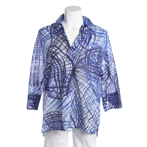 Blouse, in Blue, Cotton, Caliban