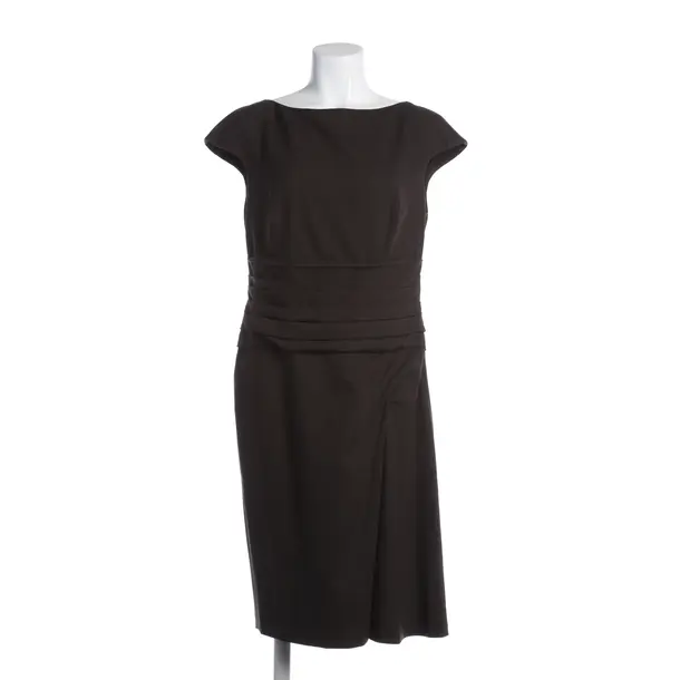 Cocktail Dress, in Dark Brown, Wool, Escada