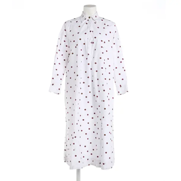 Dress, in White, Cotton, Ganni