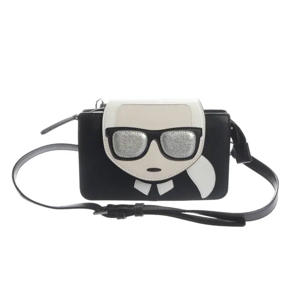 Cross Body Bag, in Black, Leather, Karl Lagerfeld