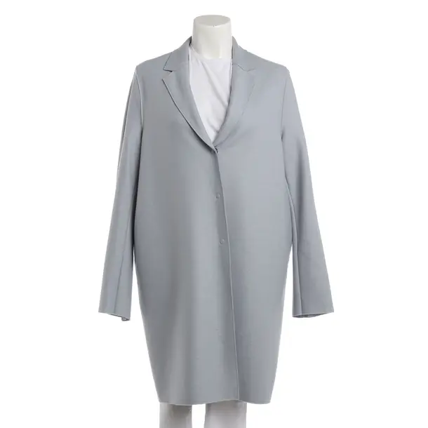 Mid-Season Coat, in Blue, Wool, Harris Wharf London