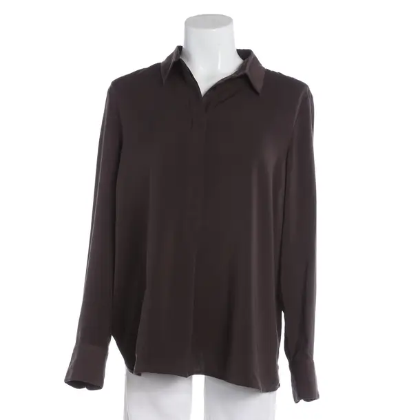 Bluse, in Dunkelbraun, Seide, Hemisphere