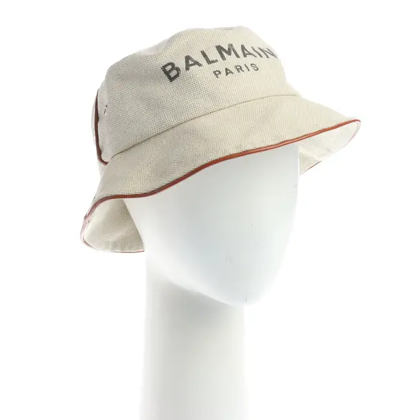 Hat, in Beige, Cotton, Balmain
