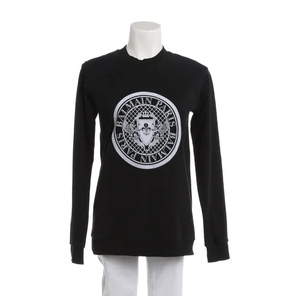 Sweatshirt, in Schwarz, Baumwolle, Balmain