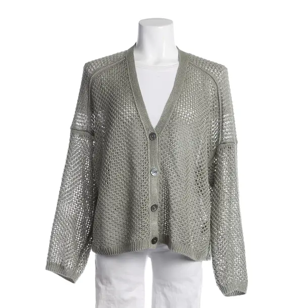 Strickjacke, in Hellgrün, Leinen, Iris von Arnim