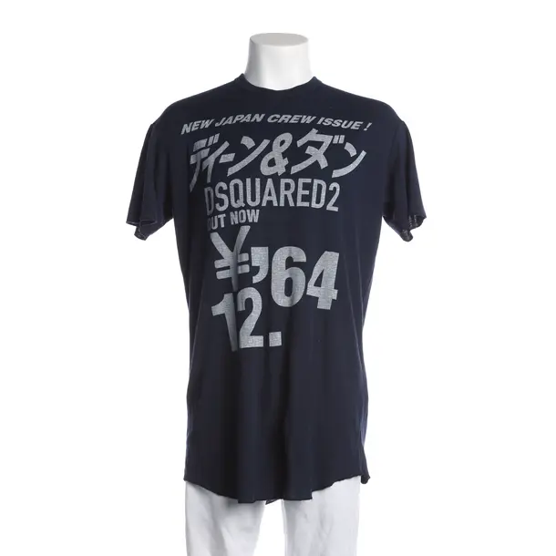 T-Shirt, in Navy, Wolle, Dsquared