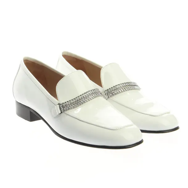 Loafers, in White, Stuart Weitzman