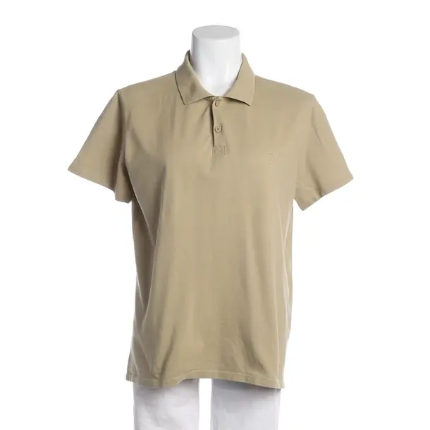 Polo Shirt, in Olive Green, Cotton, Closed
