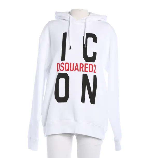 Hoodie, in Weiß, Baumwolle, Dsquared