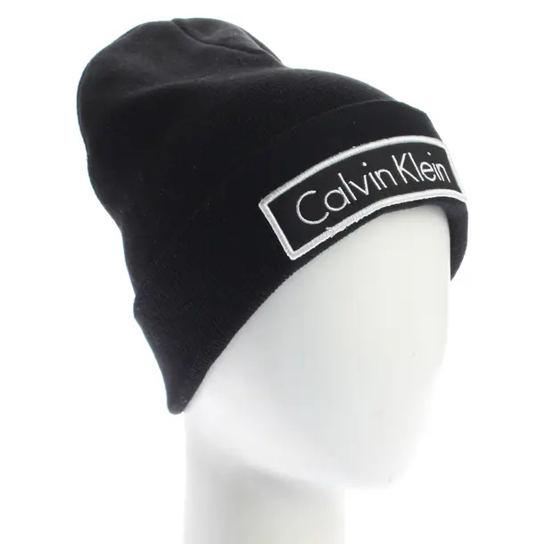 Beanie, in Black, Cotton, Calvin Klein