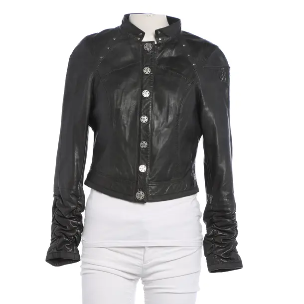 Giacca in pelle, in Grigio, Pelle, Uso elevato