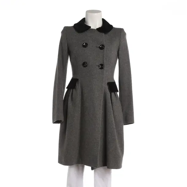 Mid-Season Coat, in Gray, Wool, Love Moschino