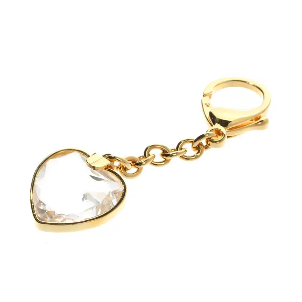 Keyring, in Gold, Metal (metallic, metallised), Swarovski