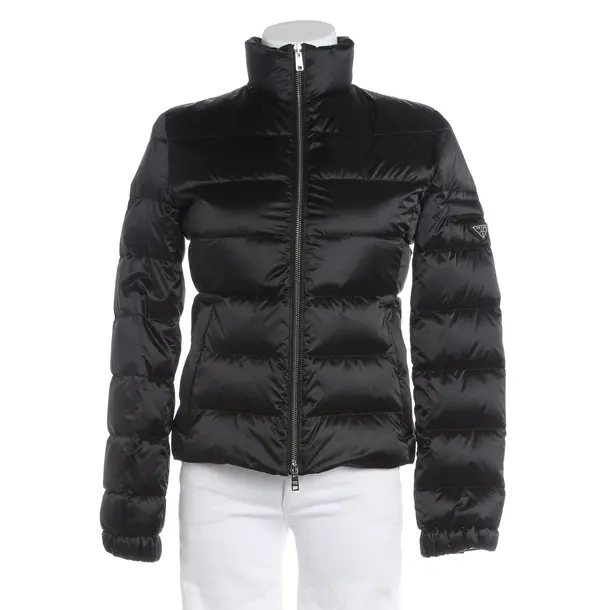 Mid-Season Jacket, in Black, Polyamide, Prada