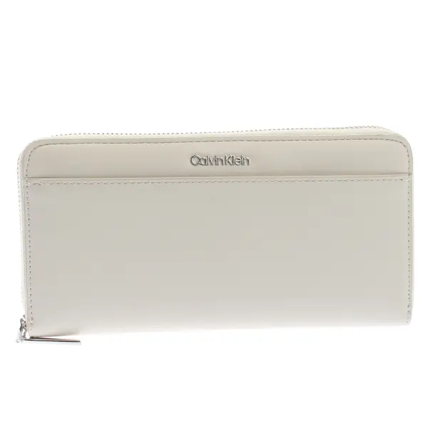 Wallet, in Light Gray, Leather, Calvin Klein