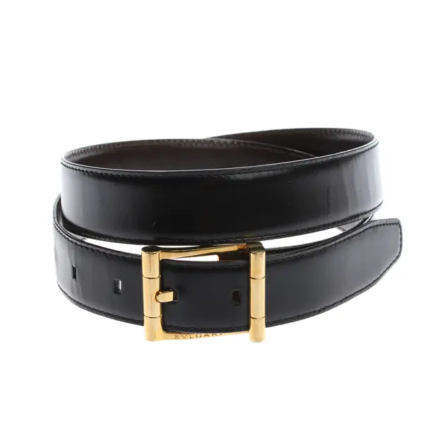 Gürtel, in Schwarz, Leder, Bulgari