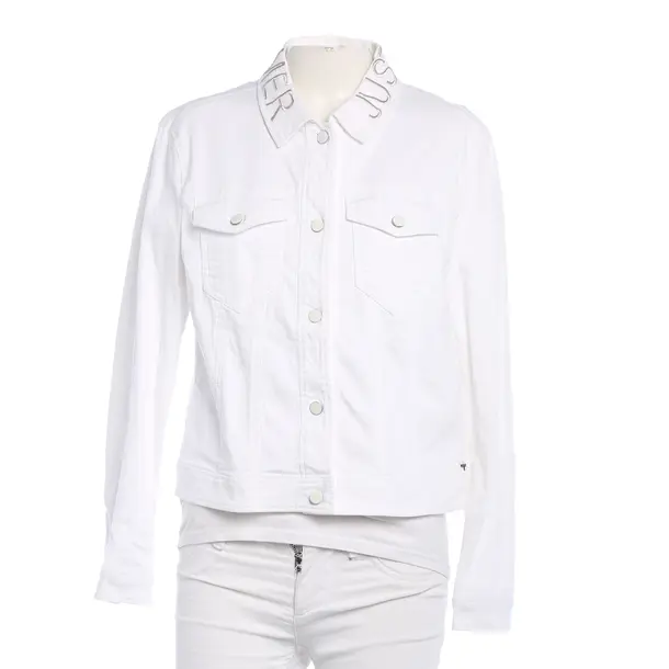 Denim Jacket, in White, Cotton, Marc Cain