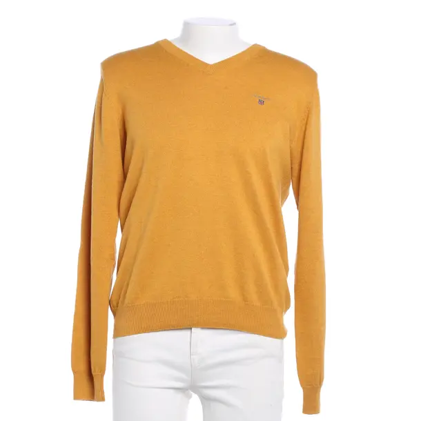 Jumper, in Mustard Yellow, Cotton, Gant