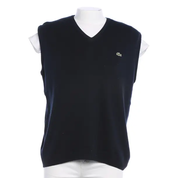 Sweater Vest, in Blue, Cotton, Lacoste