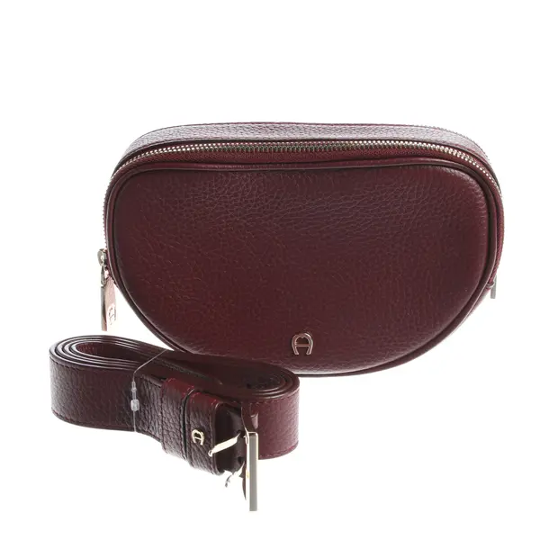 Shoulder Bag, in Bordeaux, Leather, Aigner