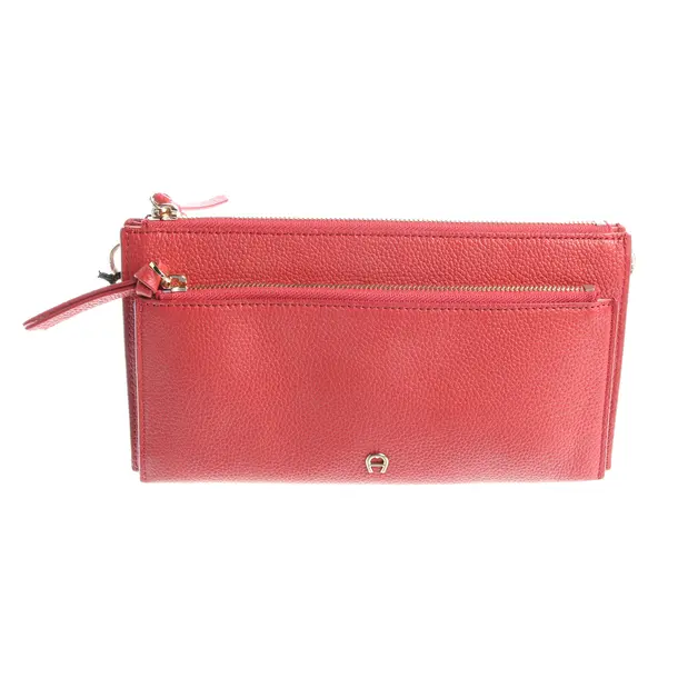 Shoulder Bag, in Red, Leather, Aigner