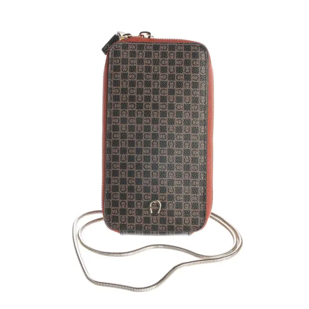 Crossbody-Handyhülle, in Braun, Leder, Aigner