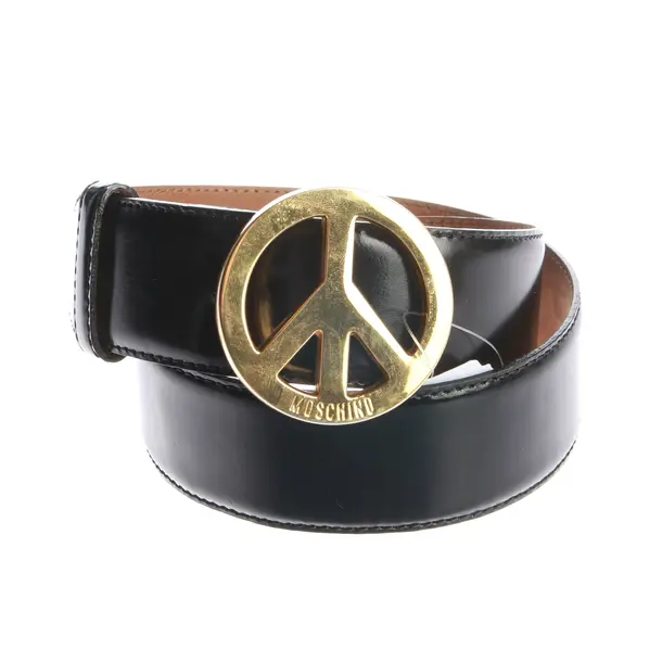 Belt, in Black, Leather, Moschino