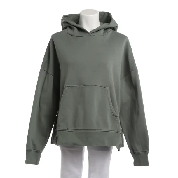 Felpa con cappuccio, in Verde chiaro, Cotone, Chiuso