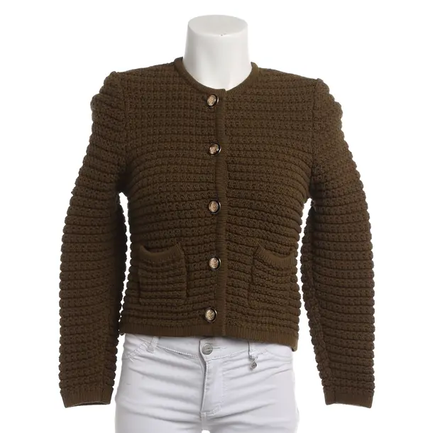 Cardigan, in Olive Green, Cotton, Ba&sh