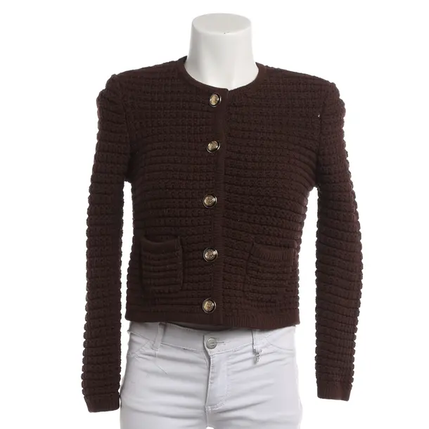 Cardigan, in Dark Brown, Cotton, Ba&sh
