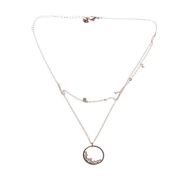 Halskette, in Roségold, Metall (metallisch, metallisiert), Swarovski