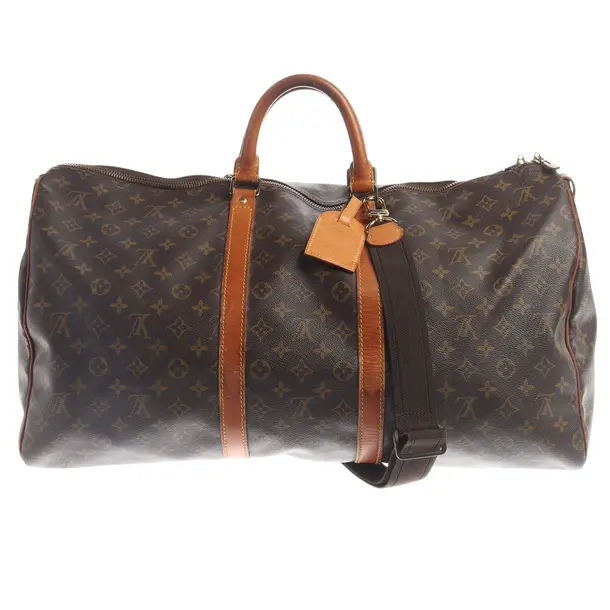 Weekender Bag, in Brown, Canvas, Louis Vuitton