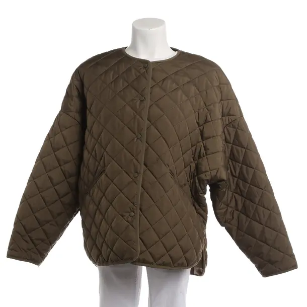 Mid-Season Jacket, in Olive Green, Polyester, Totême