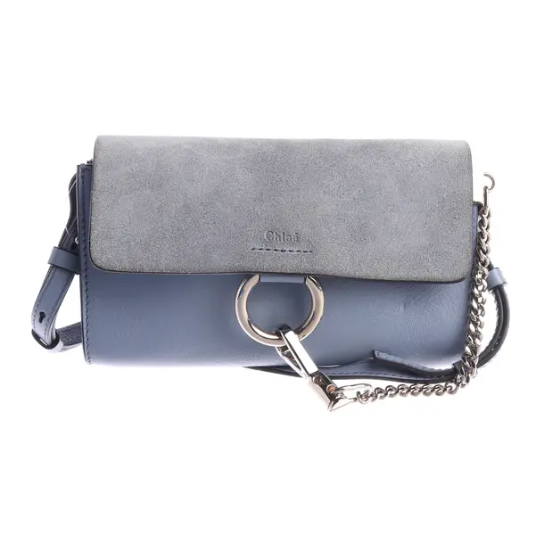 Cross Body Bag, in Light Blue, Leather, Chloé