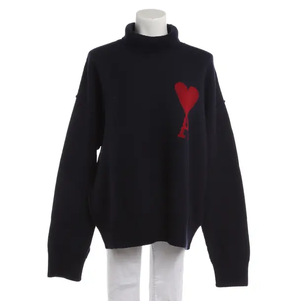 Pullover, in Navy, Wolle, Ami Paris