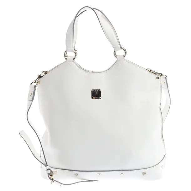Handbag, in White, Leather, MCM