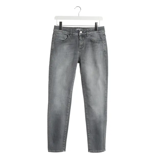 Skinny Jeans, in Light Gray, Cotton, Closed