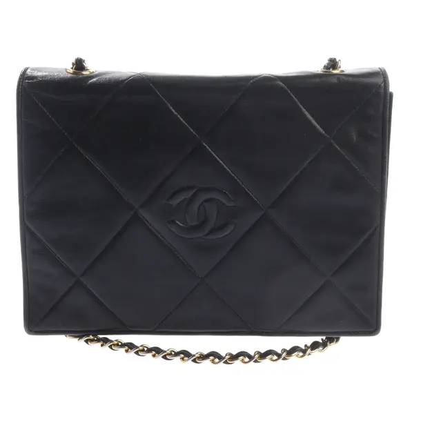 Shoulder Bag, in Black, Leather, Chanel